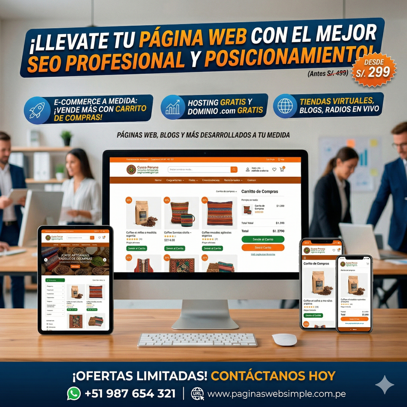 Hosting Alto Rendimiento con 20GB de almacenamiento (Plan Profesional Básico)